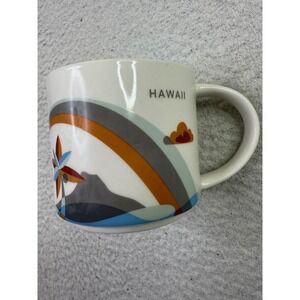 Starbucks You Are Here Hawaii Collection Mug 14 oz Blue Interior Ceramic Cup